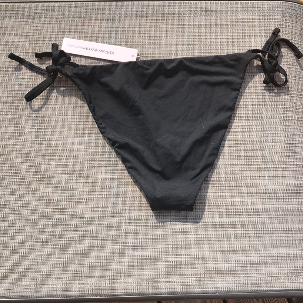 NWT Aqua Swim Moderate Coverage String Bikini In Black Size X- Large - Picture 6 of 10